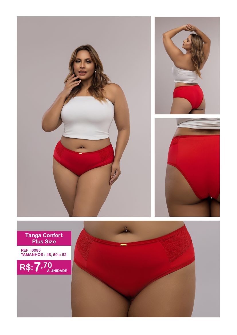 Tanga Confort Plus Size - referência 0085