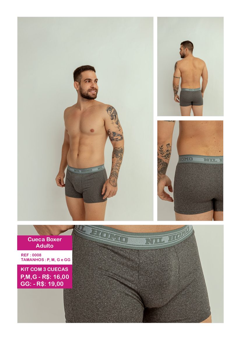 Cueca Boxer Adulto - referência 0008