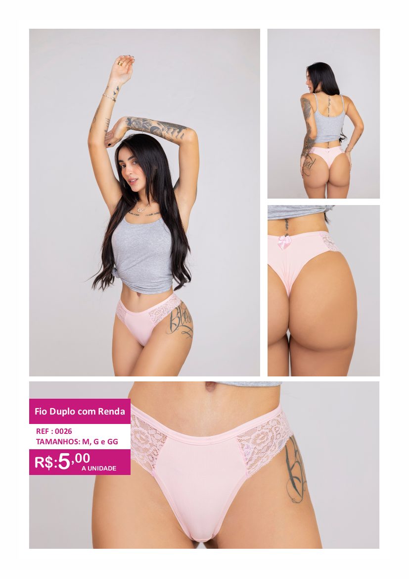 Fio Duplo com Renda - referência 0026
